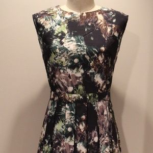 Modcloth Fit and Flare Pleated Dress